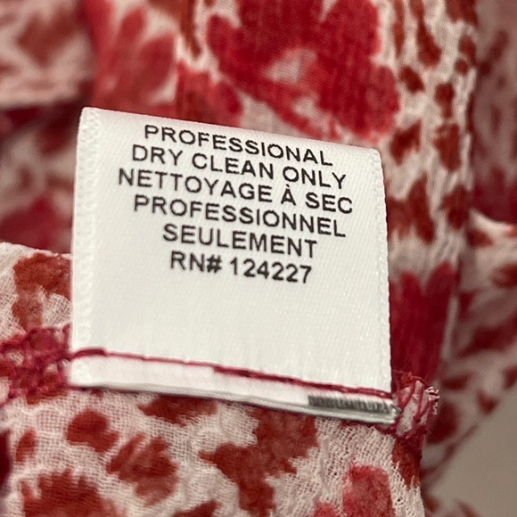 MISA Los Angeles Eba Rust White Floral Ruffle Sleeveless Mini Dress Size Large - Picture 7 of 12